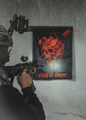 FEAR NO ENEMY – Red Operator Tactical Flag